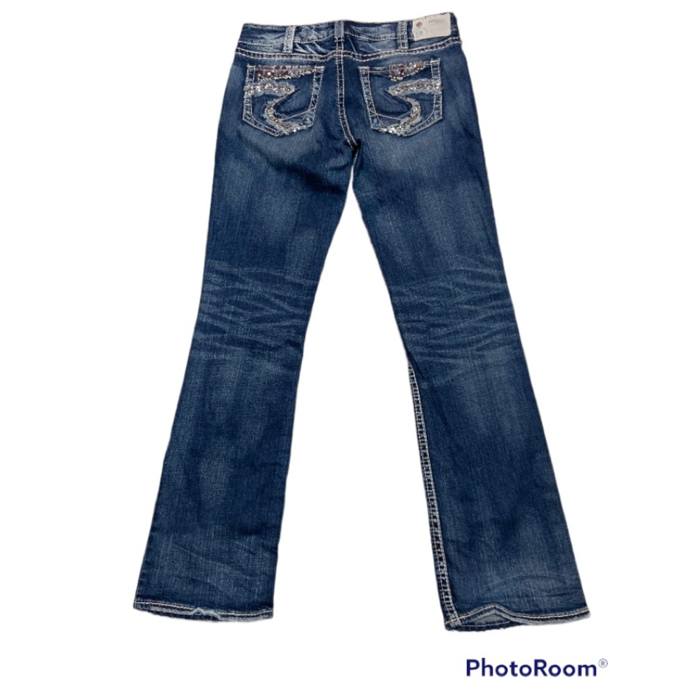 Silver jeans. Y2K style.